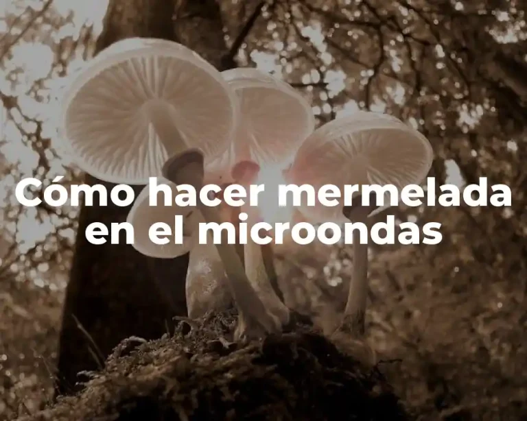 Cómo hacer mermelada en el microondas