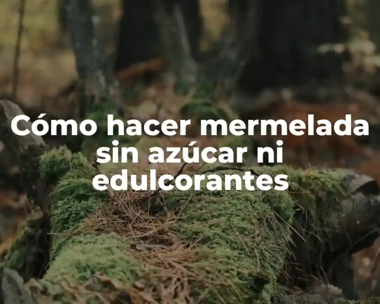 Cómo hacer mermelada sin azúcar ni edulcorantes