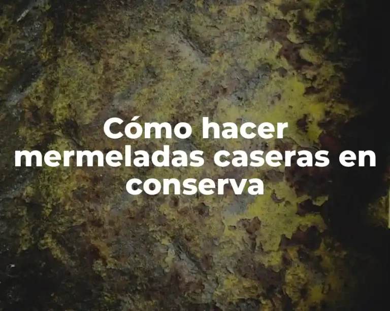 Cómo hacer mermeladas caseras en conserva