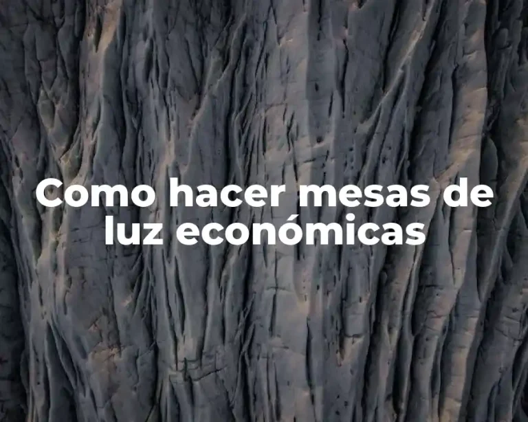 Como hacer mesas de luz económicas