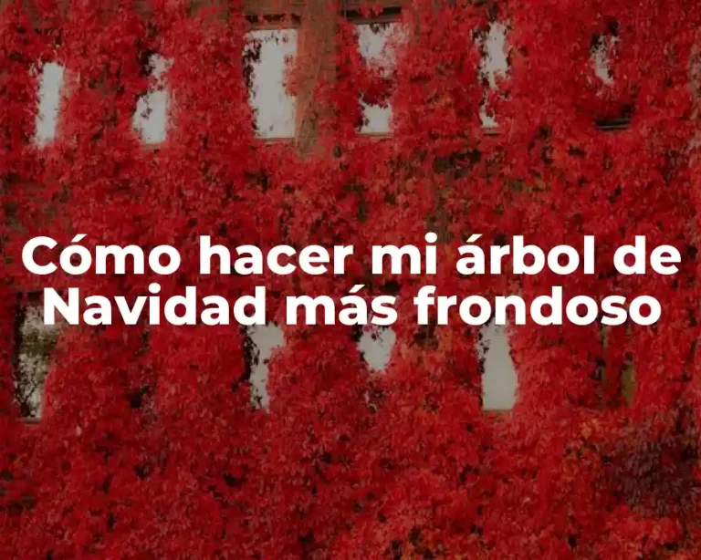 Cómo hacer mi árbol de Navidad más frondoso