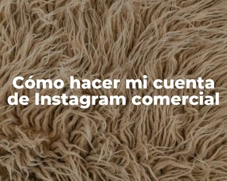 Cómo hacer mi cuenta de Instagram comercial