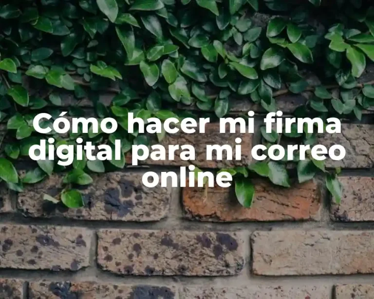 Cómo hacer mi firma digital para mi correo online
