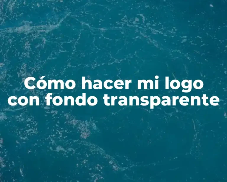 Cómo hacer mi logo con fondo transparente