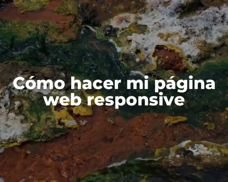 Cómo hacer mi página web responsive
