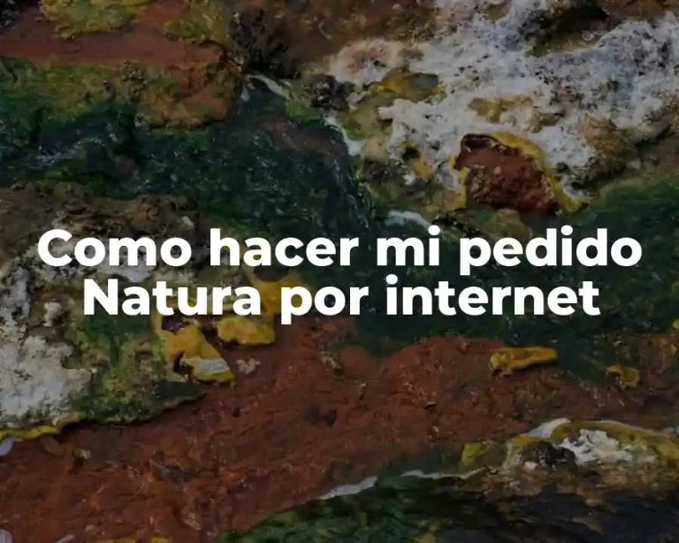 Como hacer mi pedido Natura por internet