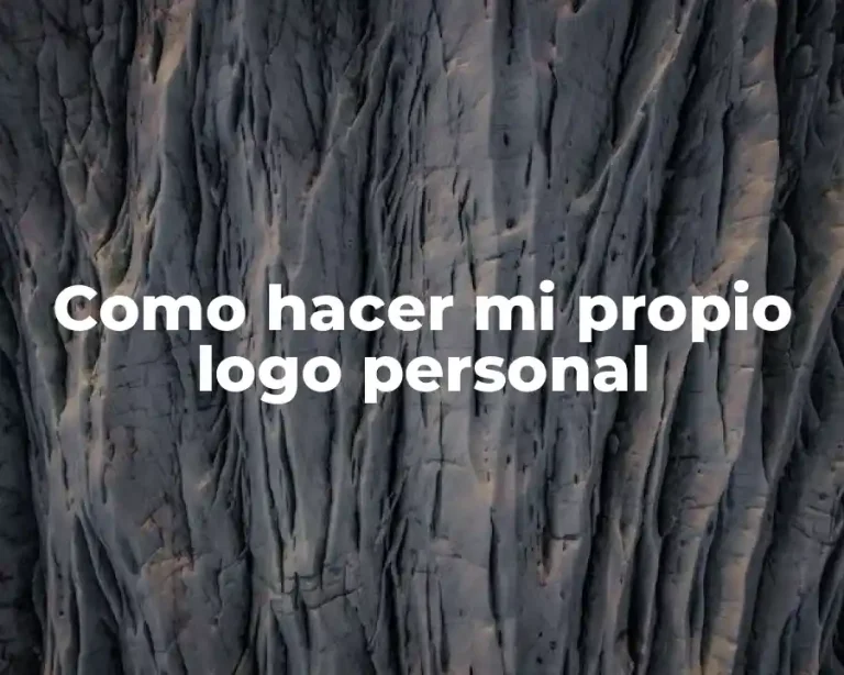 Como hacer mi propio logo personal