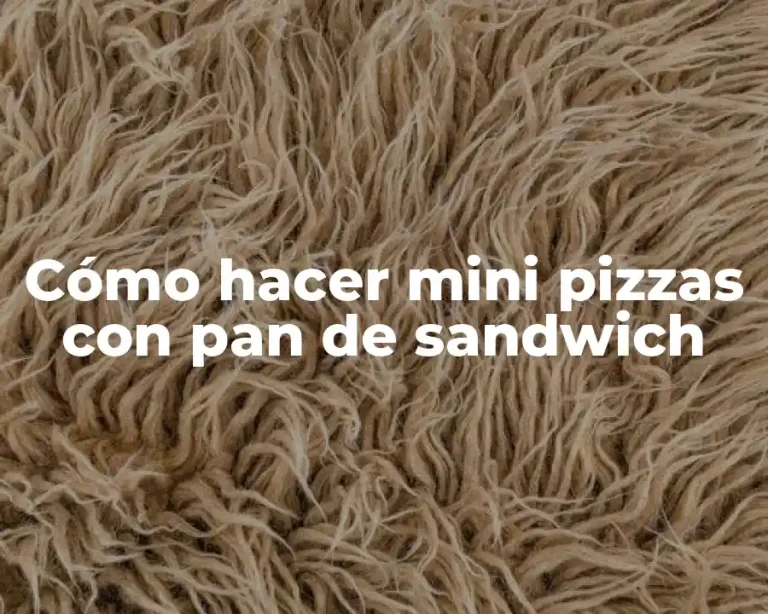 Cómo hacer mini pizzas con pan de sandwich