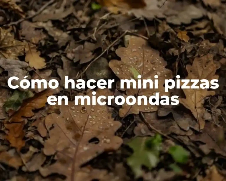 Cómo hacer mini pizzas en microondas