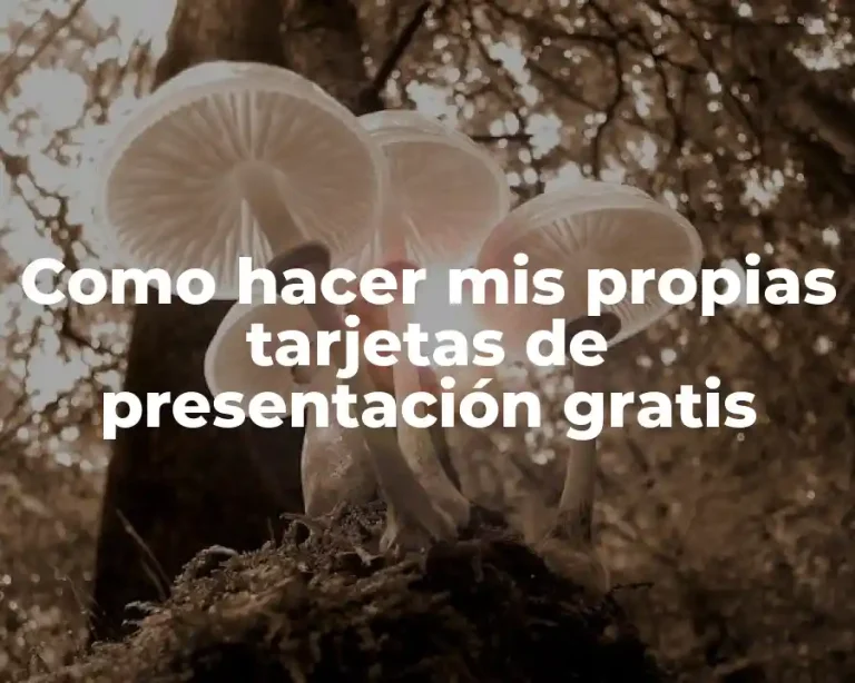 Como hacer mis propias tarjetas de presentación gratis