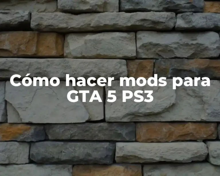 Cómo hacer mods para GTA 5 PS3