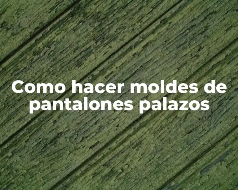 Como hacer moldes de pantalones palazos