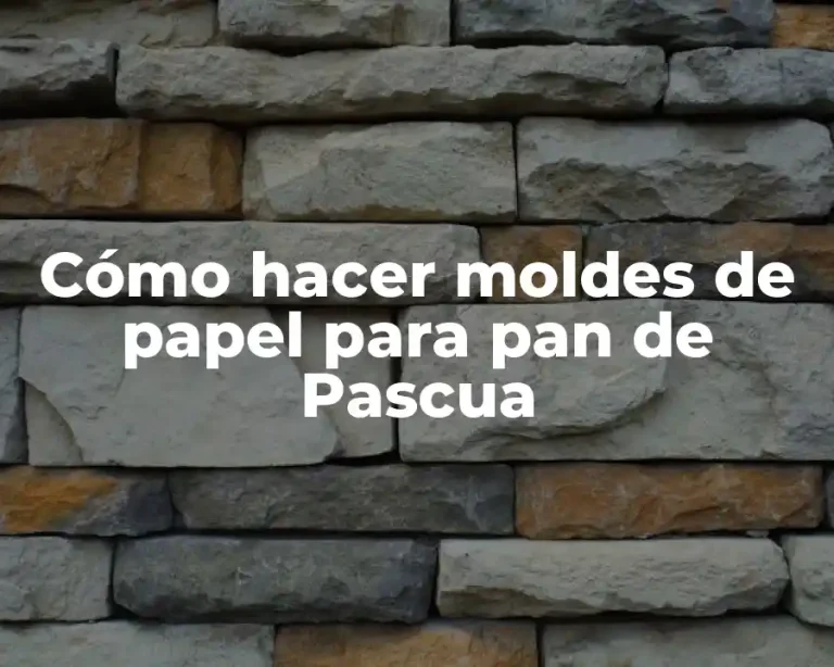 Cómo hacer moldes de papel para pan de Pascua