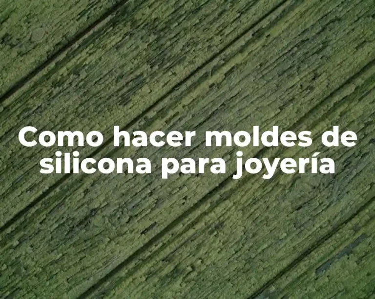 Como hacer moldes de silicona para joyería