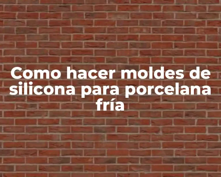 Como hacer moldes de silicona para porcelana fría