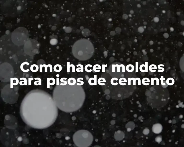 Como hacer moldes para pisos de cemento