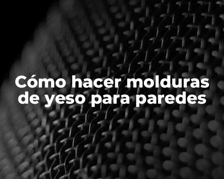 Cómo hacer molduras de yeso para paredes