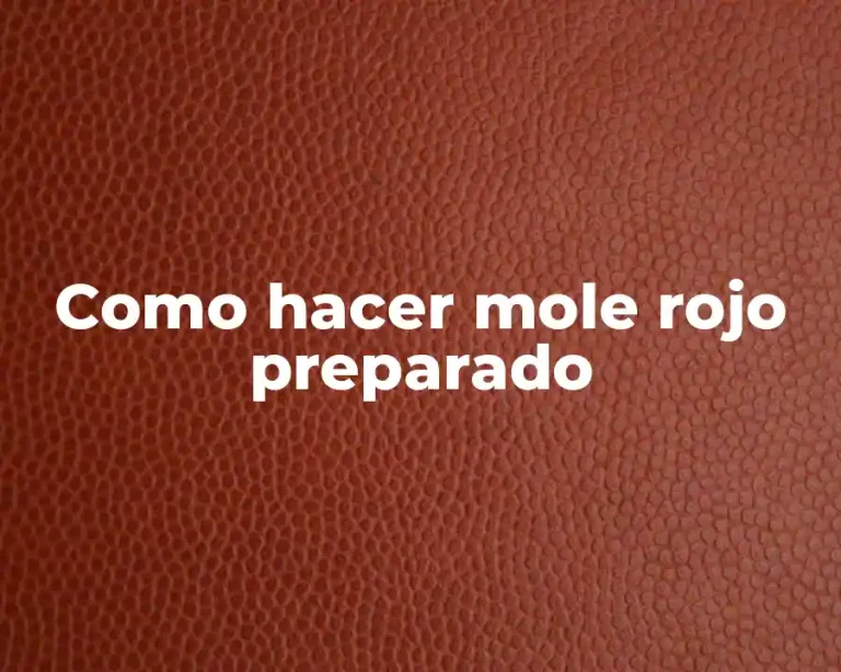 Como hacer mole rojo preparado