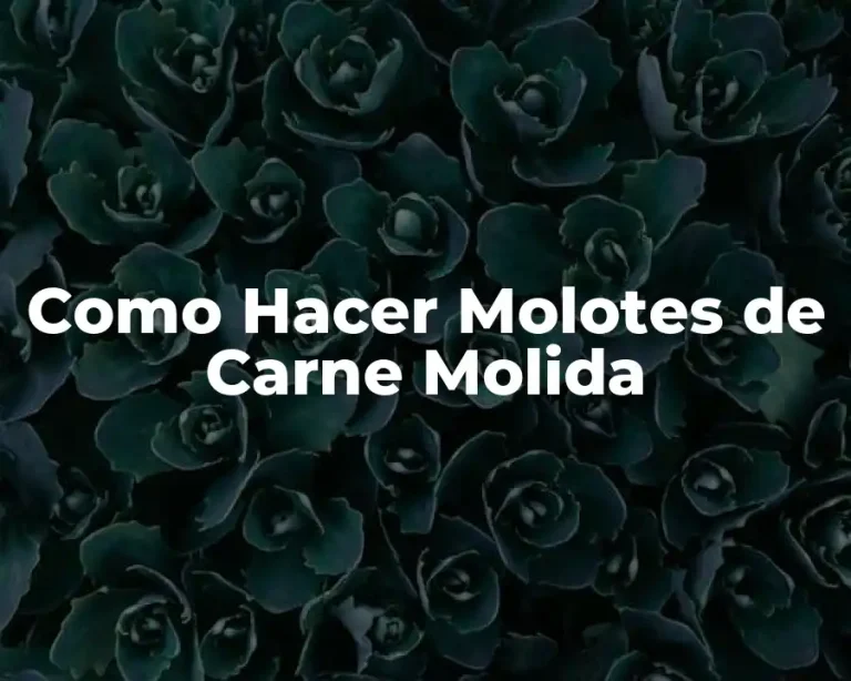 Como Hacer Molotes de Carne Molida