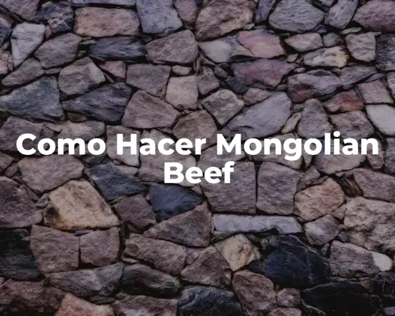 Como Hacer Mongolian Beef