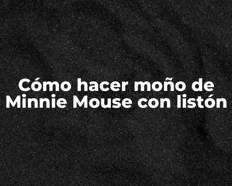 Cómo hacer moño de Minnie Mouse con listón