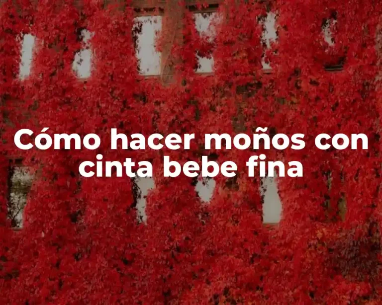 Cómo hacer moños con cinta bebe fina