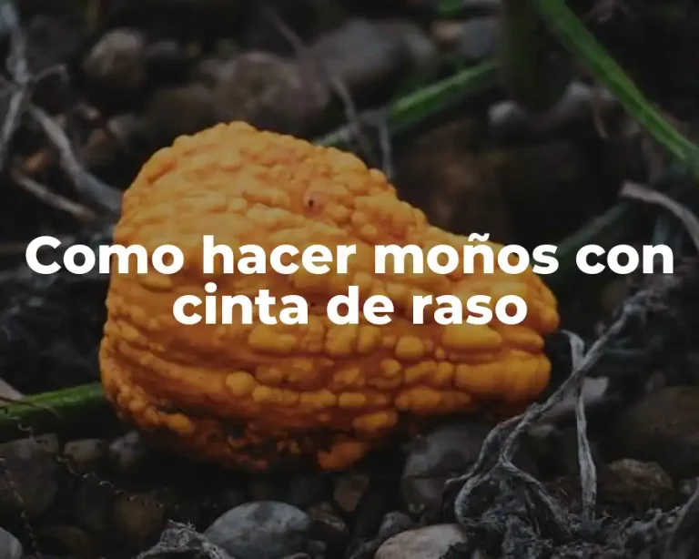 Como hacer moños con cinta de raso