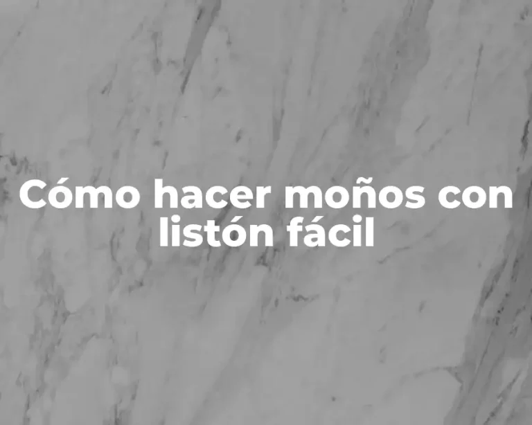 Cómo hacer moños con listón fácil