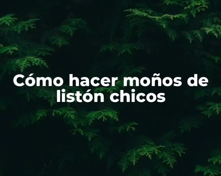 Cómo hacer moños de listón chicos