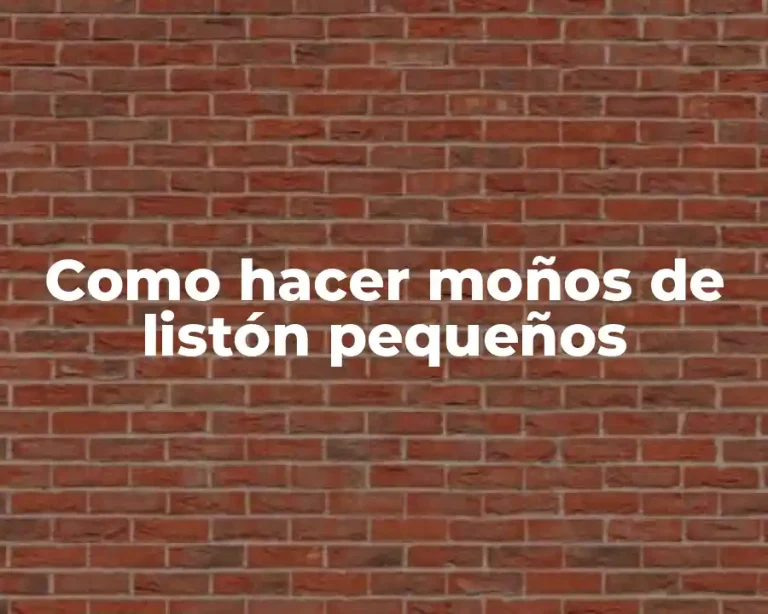 Como hacer moños de listón pequeños