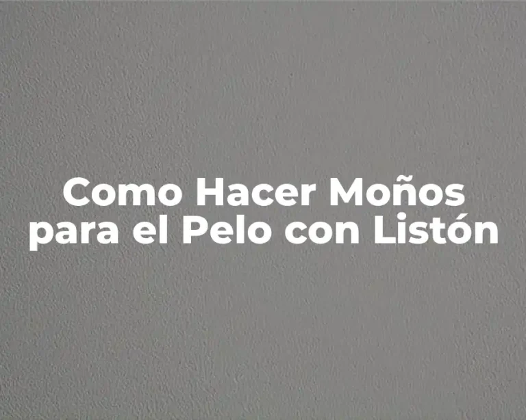 Como Hacer Moños para el Pelo con Listón