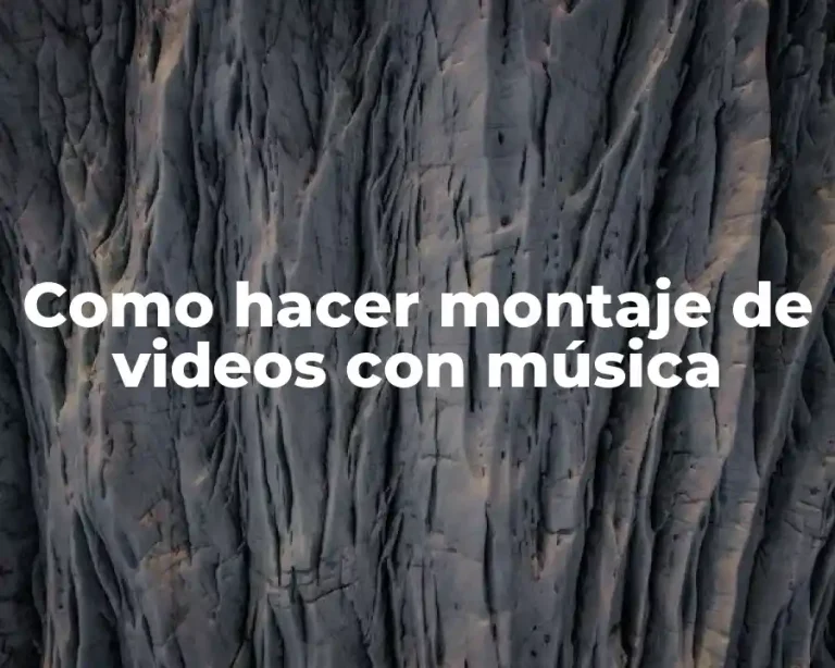 Como hacer montaje de videos con música