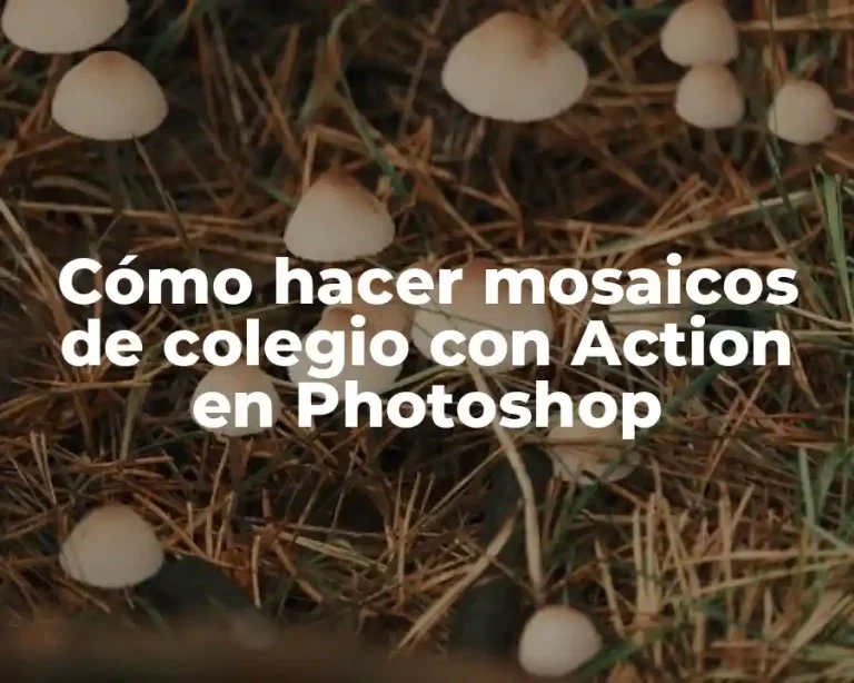 Cómo hacer mosaicos de colegio con Action en Photoshop