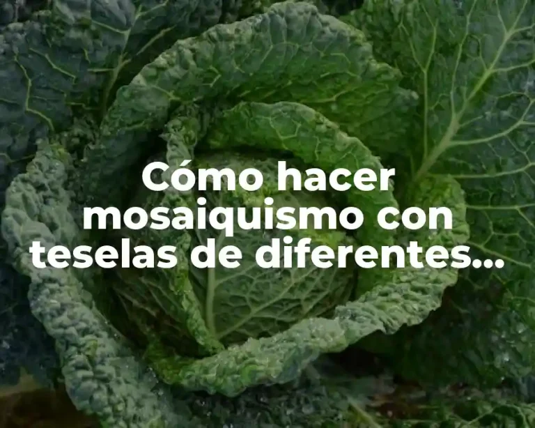 Cómo hacer mosaiquismo con teselas de diferentes espesores
