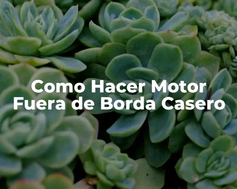 Como Hacer Motor Fuera de Borda Casero