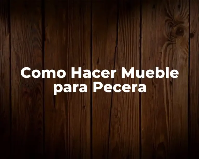 Como Hacer Mueble para Pecera