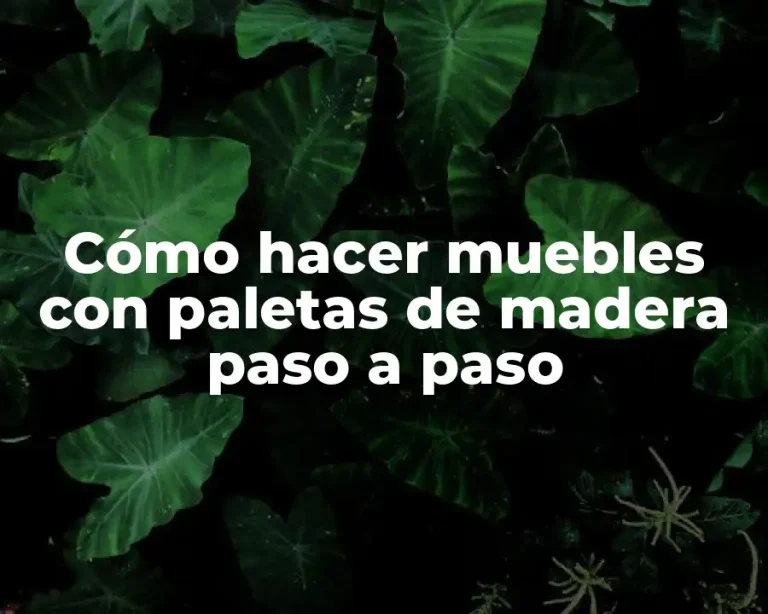 Cómo hacer muebles con paletas de madera paso a paso
