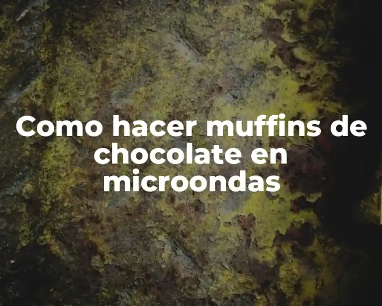 Como hacer muffins de chocolate en microondas