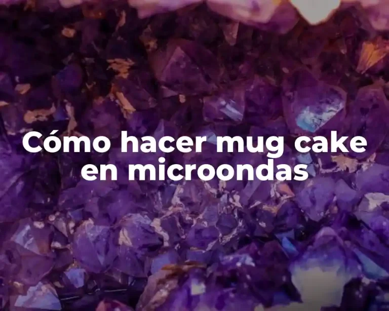 Cómo hacer mug cake en microondas