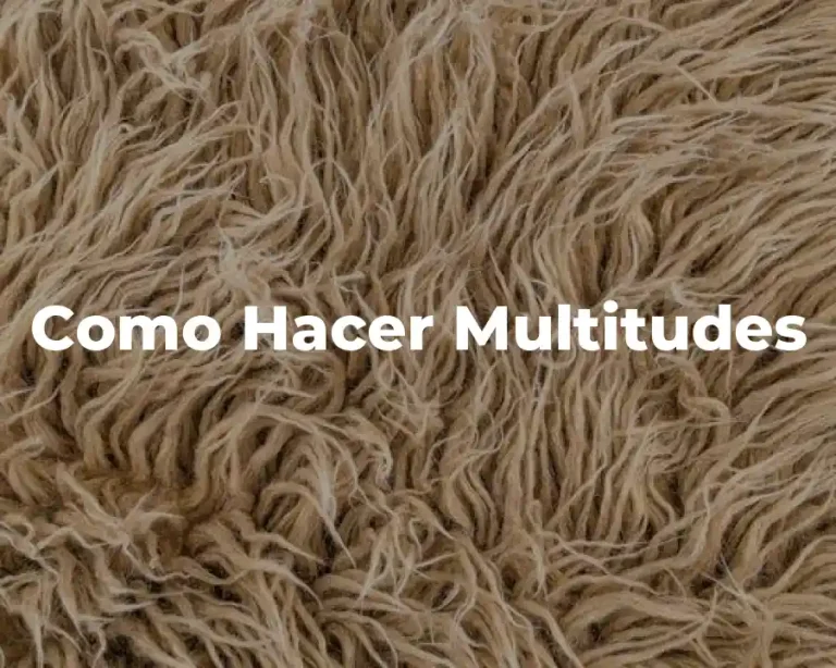 Como Hacer Multitudes