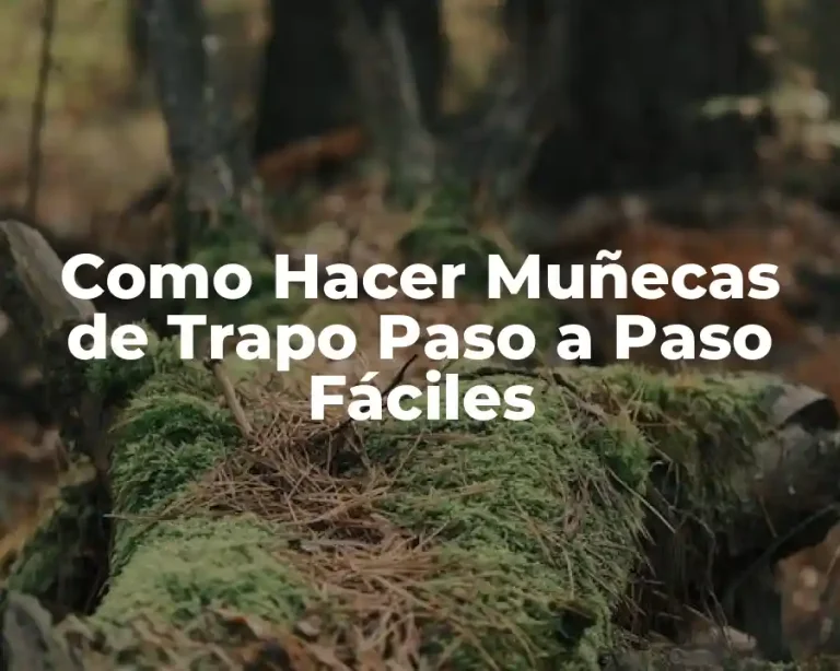 Como Hacer Muñecas de Trapo Paso a Paso Fáciles