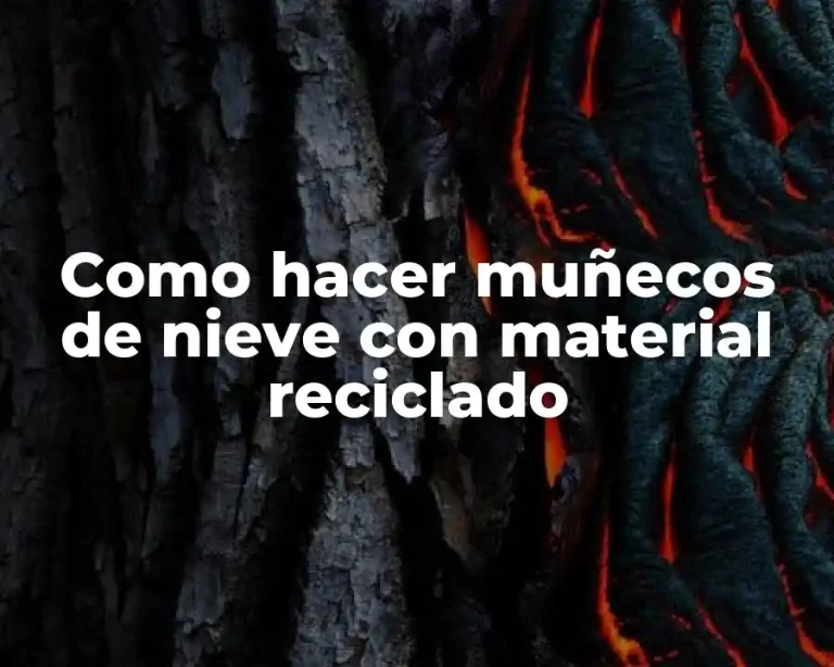 Como hacer muñecos de nieve con material reciclado