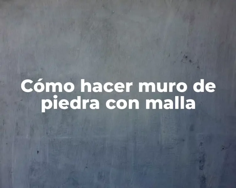 Cómo hacer muro de piedra con malla