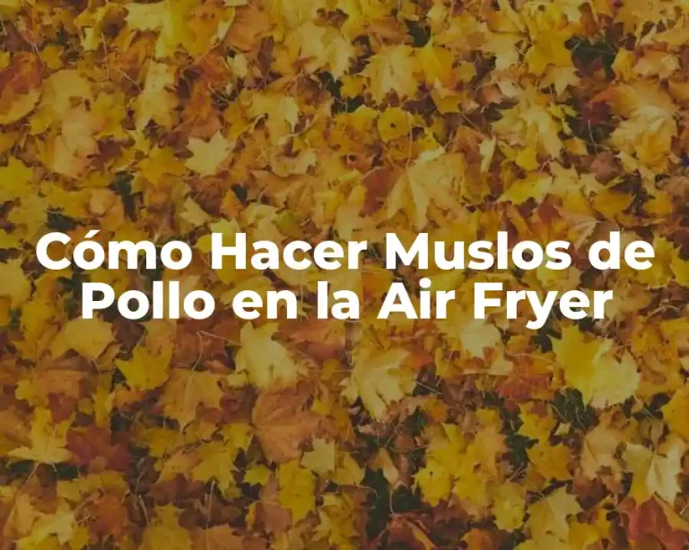 Cómo Hacer Muslos de Pollo en la Air Fryer