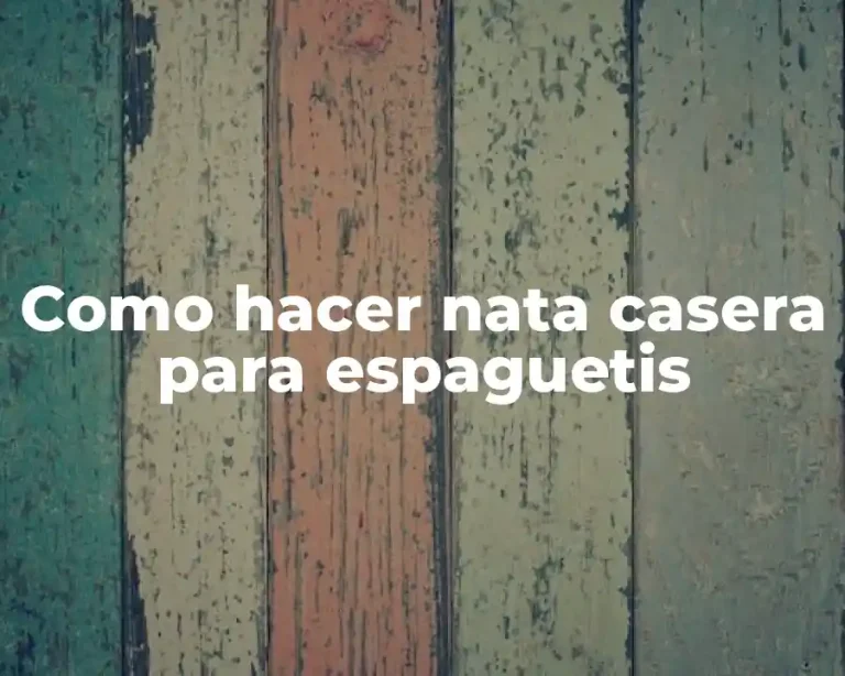 Como hacer nata casera para espaguetis