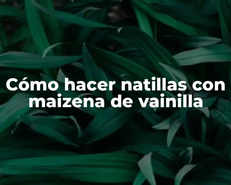 Cómo hacer natillas con maizena de vainilla