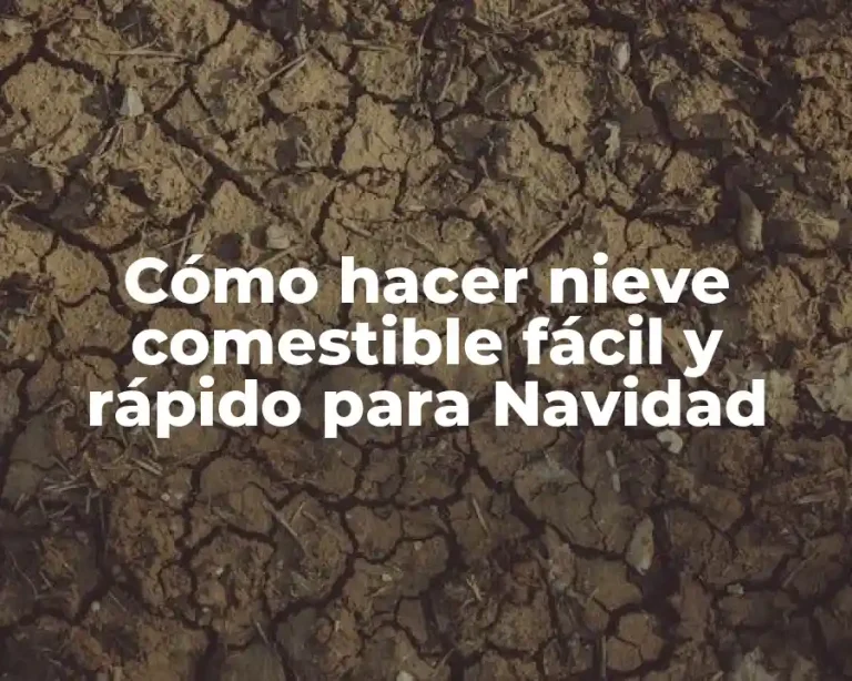 Cómo hacer nieve comestible fácil y rápido para Navidad