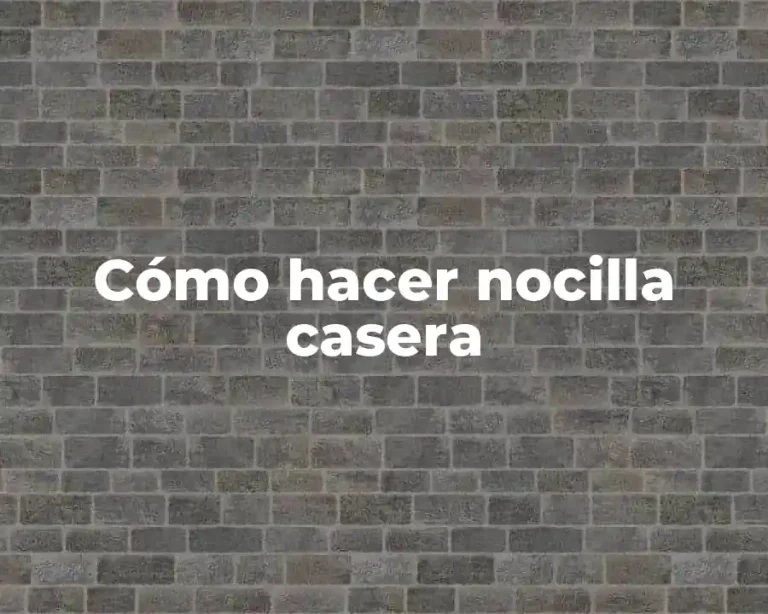 Cómo hacer nocilla casera