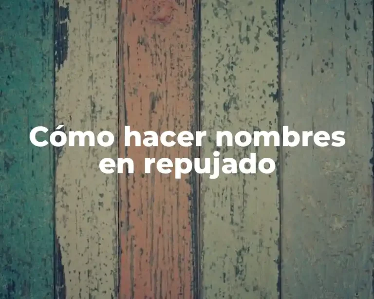 Cómo hacer nombres en repujado