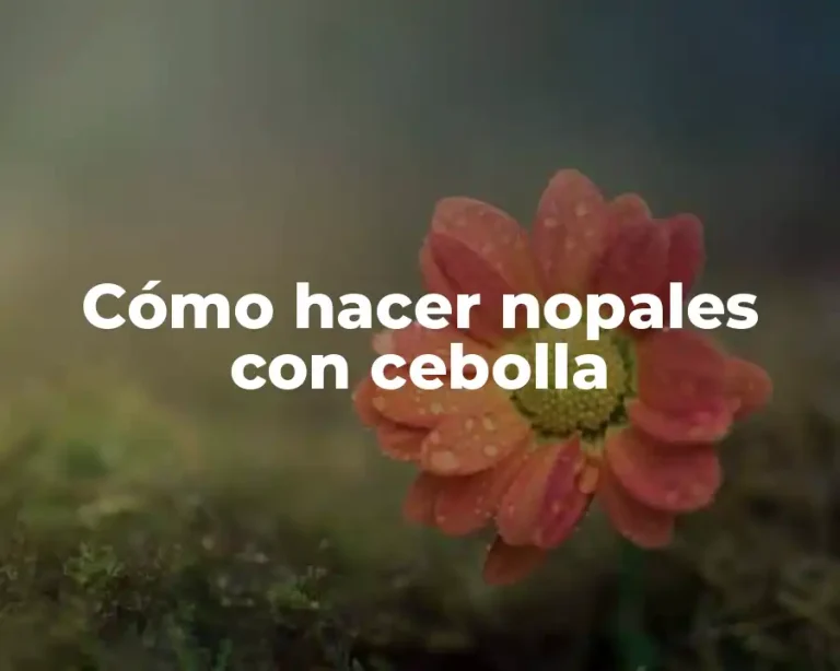 Cómo hacer nopales con cebolla